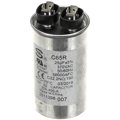 Spaceman Capacitor, Run, 370V, 50/60Hz, 25Uf 3.1.02.22.009 – OEM Replacement Part for 6795-CL Frozen Beverage Machine