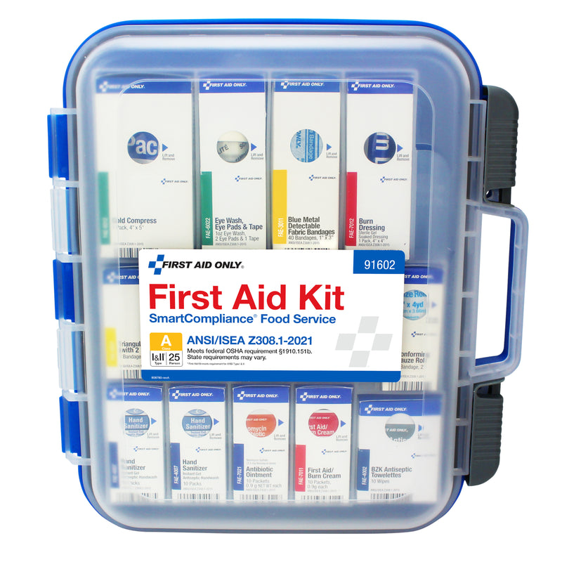 First Aid Only 25 Person SmartCompliance Food Service ANSI A First Aid Kit - 91602