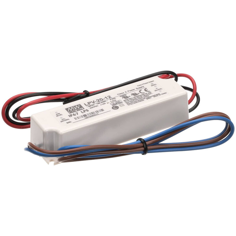 Marshall Air Power Supply, 100-240Vac To 12Vdc, Lpv-20-12 - 504495