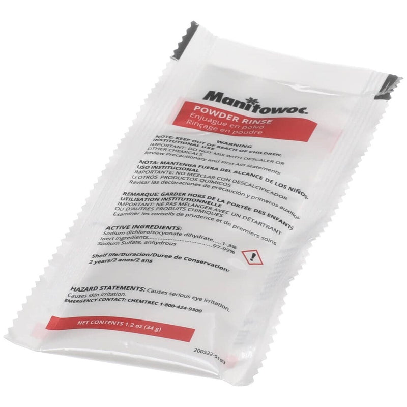 Manitowoc 000016278 Rinse Packet Sgl English/Spanish/French