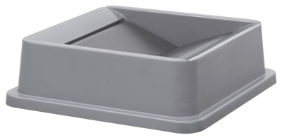 Winco PTCSL-23G Lid 8 Inch Square Swing Gray Polystyrene Trash Receptacle