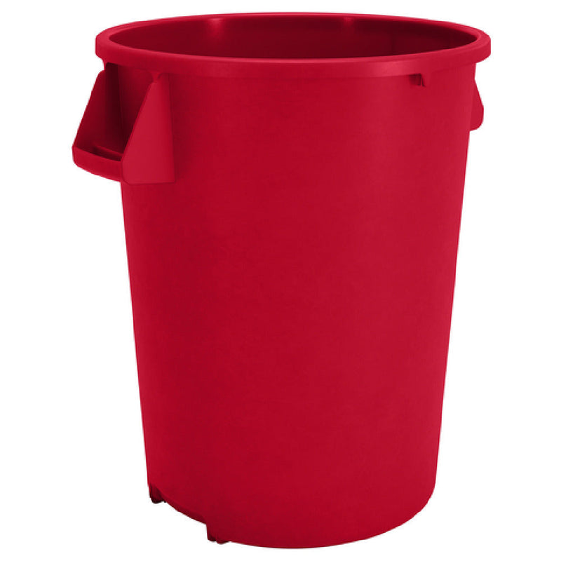 Carlisle 84102005 20 Gallon Round Trash Container Red Polyethylene - Stackable