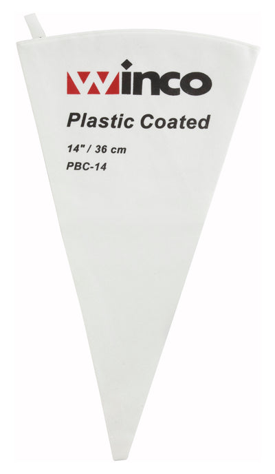 Winco PBC-14 14 Inch Pastry Bag Cotton Outside with Polyurethane Lining