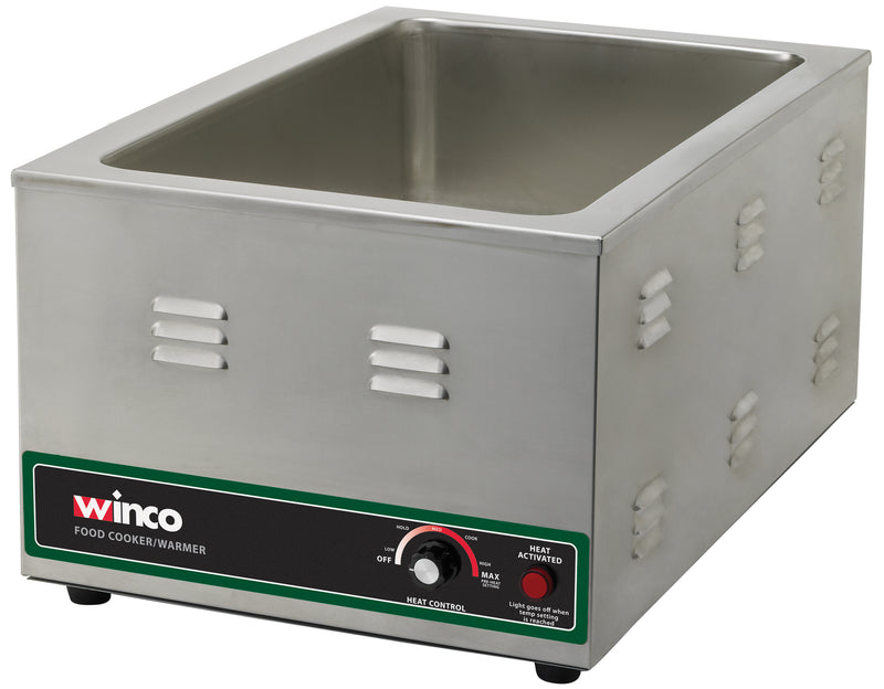 Winco FW-S600 22 Inch Electric Food Cooker and Warmer - 1500W Stainless Steel
