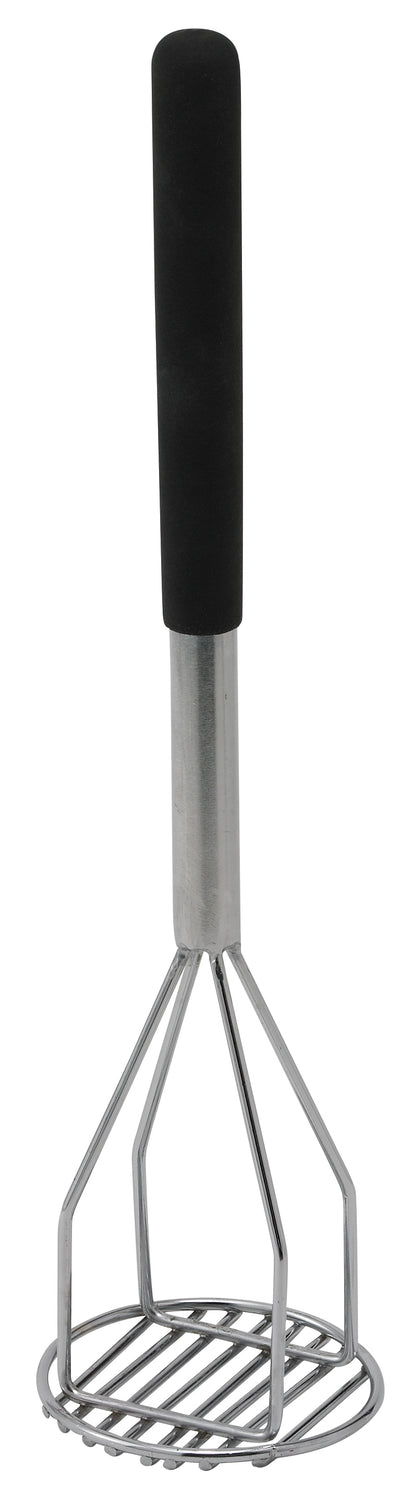 Winco PTMP-18R 4 Inch Round Potato Masher with Chrome Plated Handle