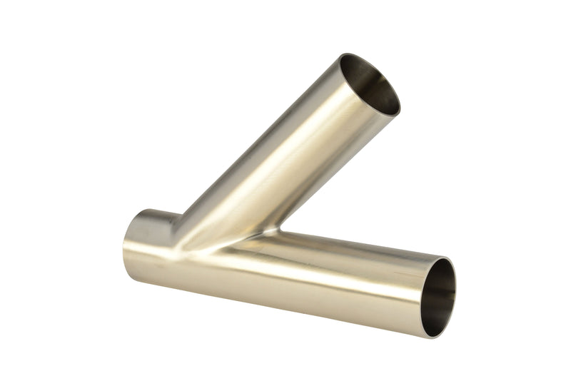 1" Butt-Weld Lateral Wye - Polished (28WA) - T316L Stainless Steel - Wayland Industries - W628WA-1-7