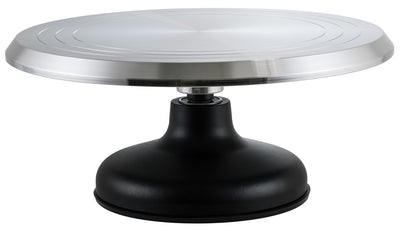 Winco CKSR-12 12 Inch Diameter Revolving Cake Decorating Stand Aluminum and Cast Iron