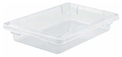 Winco PFSH-3 Half-Size Food Storage Box - 1.75 Gallon 18x12 Inch Clear Polycarbonate Stackable