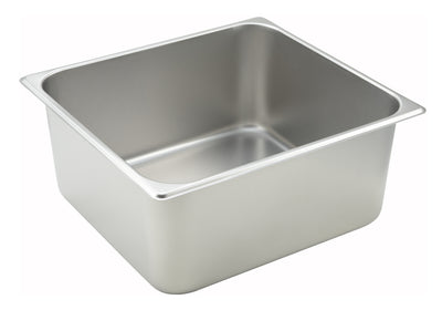 Winco SPTT6 14 Inch Straight Sided Steam Table Pan 25 Gauge Stainless Steel