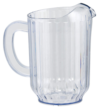 Winco WPS-60 60 Oz BPA Free Plastic Water Pitcher Clear with Handle 4 Packs