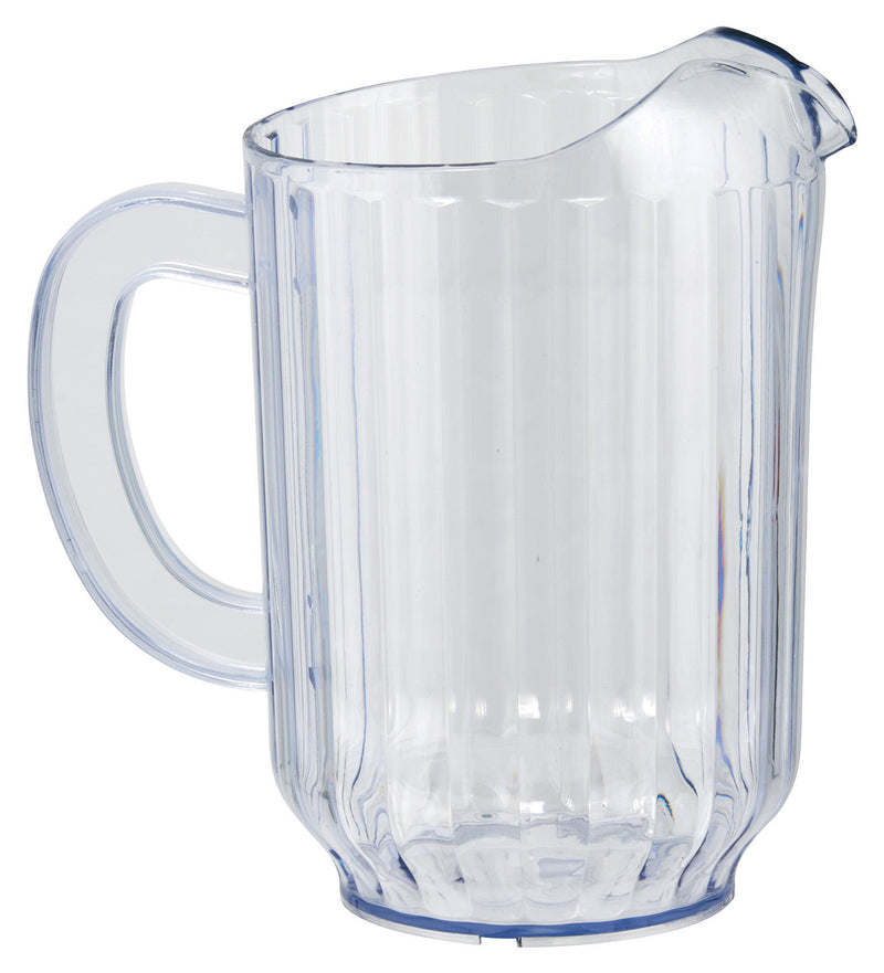 Winco WPS-60 60 Oz BPA Free Plastic Water Pitcher Clear with Handle 4 Packs