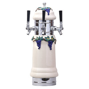 Micro Matic CT200-3 7-3/8 Inch Diameter Countertop Draft Beer Tower Ceramic