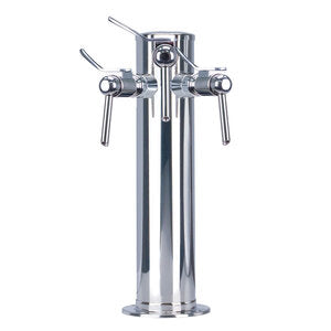 Micro Matic DS-133-PSS-W 3 Inch Diameter Air Cooled Draft Wine Dispensing Tower Polished Stainless Steel