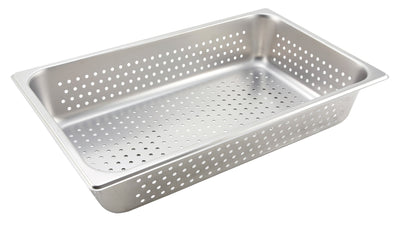 Winco SPFP4 Full Size 4 Inch Deep Perforated Steam Table Pan Stainless Steel
