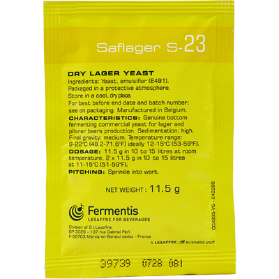 Fermentis SafLager™ S-23 - 11.5g Sachet Lager Yeast