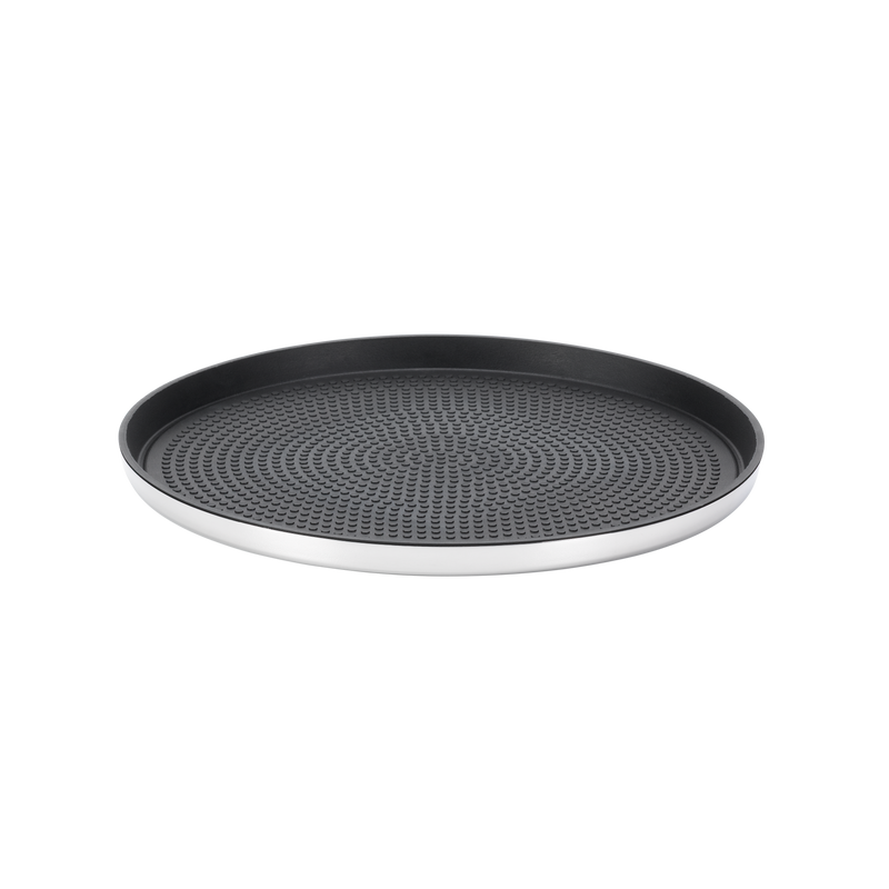 Modern Edge Small 9" Round Serving Tray in Polished Stainless