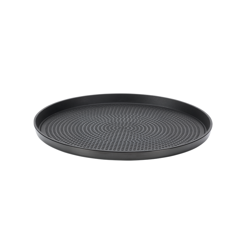 Modern Edge Small 9" Round Serving Tray in Black Onyx