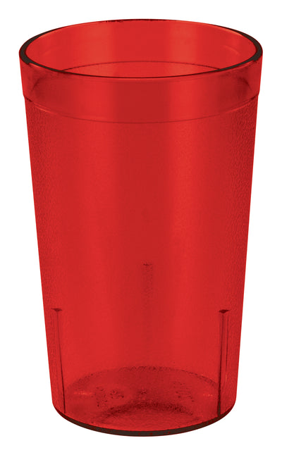Winco PTP-12R 12 Oz Tumbler Dishwasher Safe Break Resistant Red Plastic