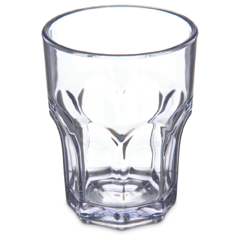 Carlisle 580607 6 Oz Clear Plastic Tumbler Dishwasher Safe With Faceted Shape