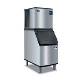 Manitowoc IDT0420W/D420 454 lb/Day Full Cube Commercial Ice Machine & Ice Maker with Bin, Water Cooled, Indigo NXT, 383 lb Storage, 115V