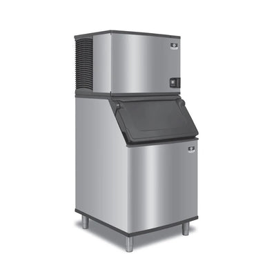 Manitowoc IDT0750W/D570 703 lb/Day Full Cube Commercial Ice Machine & Ice Maker with Bin, Water Cooled, Indigo NXT, 532 lb Storage, 208/230V