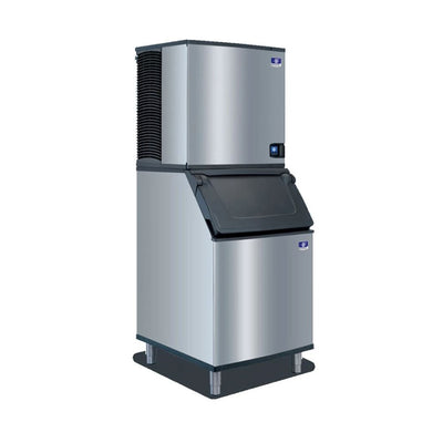 Manitowoc IDT0900W/D970/K00470 780 lb/Day Full Cube Commercial Ice Machine & Ice Maker with Bin, Water Cooled, Indigo NXT, 882 lb Storage, 208/230V