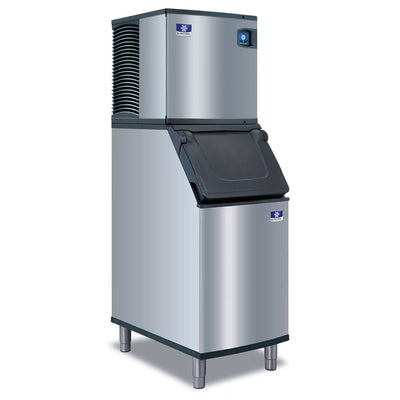 Manitowoc IYP0420A/D420 436 lb/Day Half Cube Commercial Ice Machine & Ice Maker with Bin, Air Cooled, Indigo NXT, 383 lb Storage, 115V