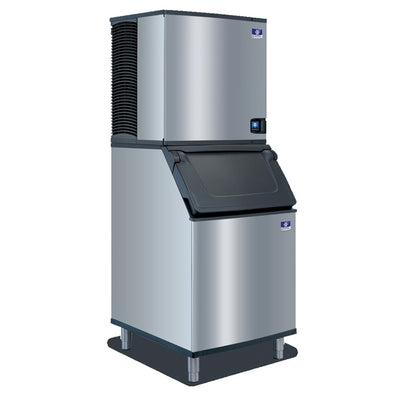 Manitowoc IYP1000/D570 971 lb/Day Half Cube Commercial Ice Machine & Ice Maker with Bin, Air Cooled, Indigo NXT, 532 lb Storage, 208/230V