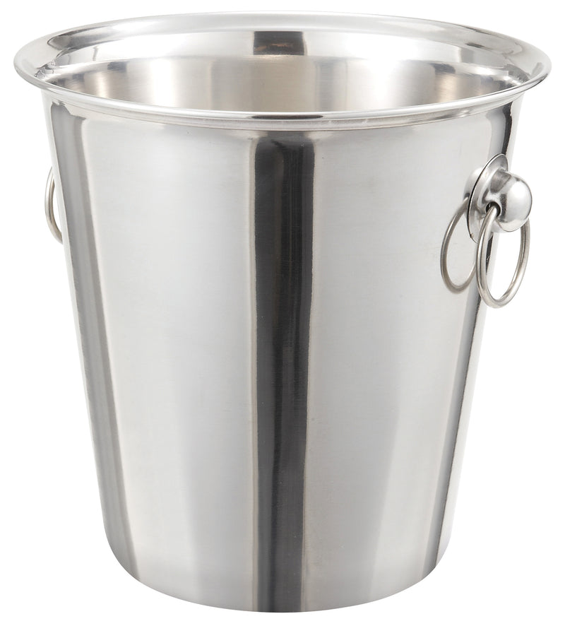 Winco 4 Quart Stainless Steel Wine Bucket - Mirror Finish Chiller