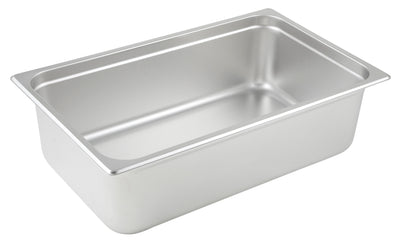 Winco SPJL-106 Full-Size Anti-Jam Steam Pan - 20-3/4 Inch 6 Inch Deep 25 Gauge Stainless Steel