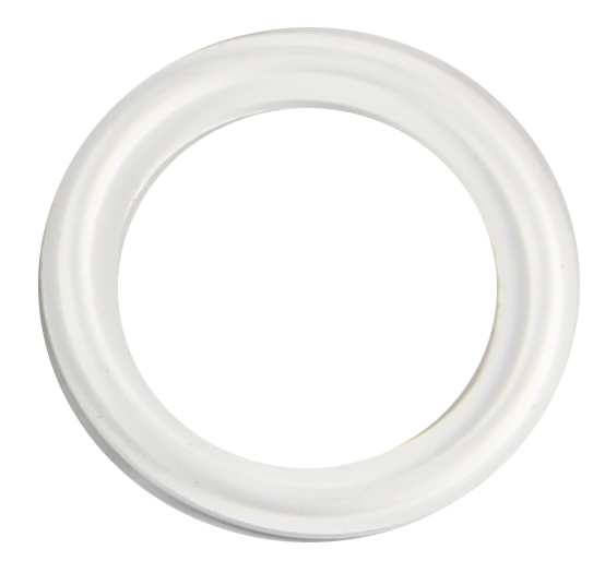 6" Clamp Gasket FKM VITON - White - White / Yellow Dot (40MPSFYW) - FKM - Wayland Industries - 40MPSFYW-6