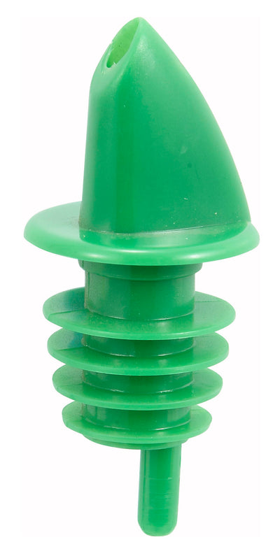 Winco PPR-2G Length 3 Inch Liquor Pourer Free Flow Plastic Green