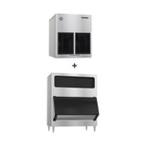 Hoshizaki F-1002MAJ/B-1150SS 980 lb/Day Flake Commercial Ice Machine & Ice Maker with Bin, Air Cooled, 1148 lb Storage, 115V