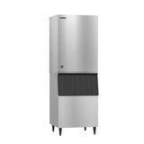Hoshizaki KM-1340MWJ/B-500SF 1323 lb/Day Crescent Cube Commercial Ice Machine & Ice Maker with Bin, Water Cooled, 500 lb Storage, 208/230V