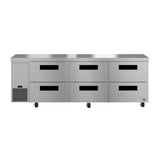Hoshizaki ULR93B-D6 93" Commercial Undercounter Refrigerator, Steelheart Series, 115V