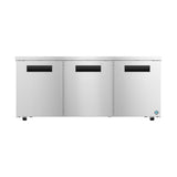 Hoshizaki UR72B-LP 72" 3-Door Commercial Undercounter Refrigerator, Steelheart, 115V