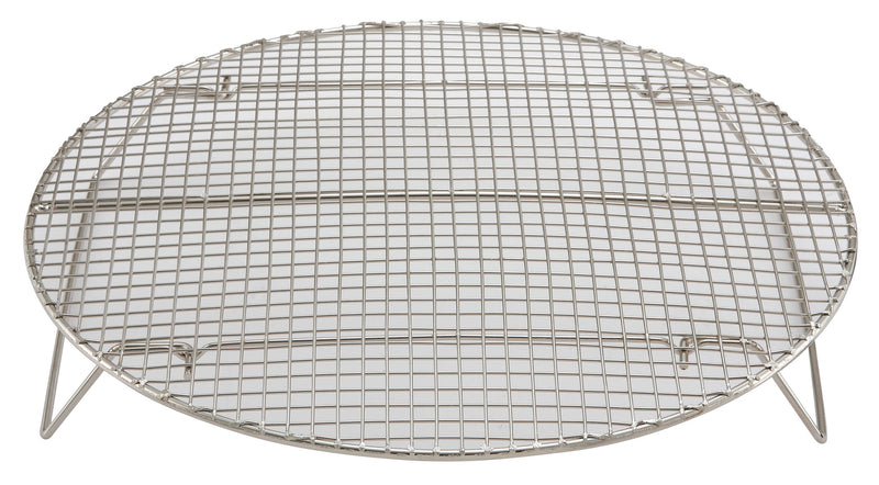 Winco STR-15 14-3/4 Inch Round Steamer Rack - Stainless Steel with Built-In Handles