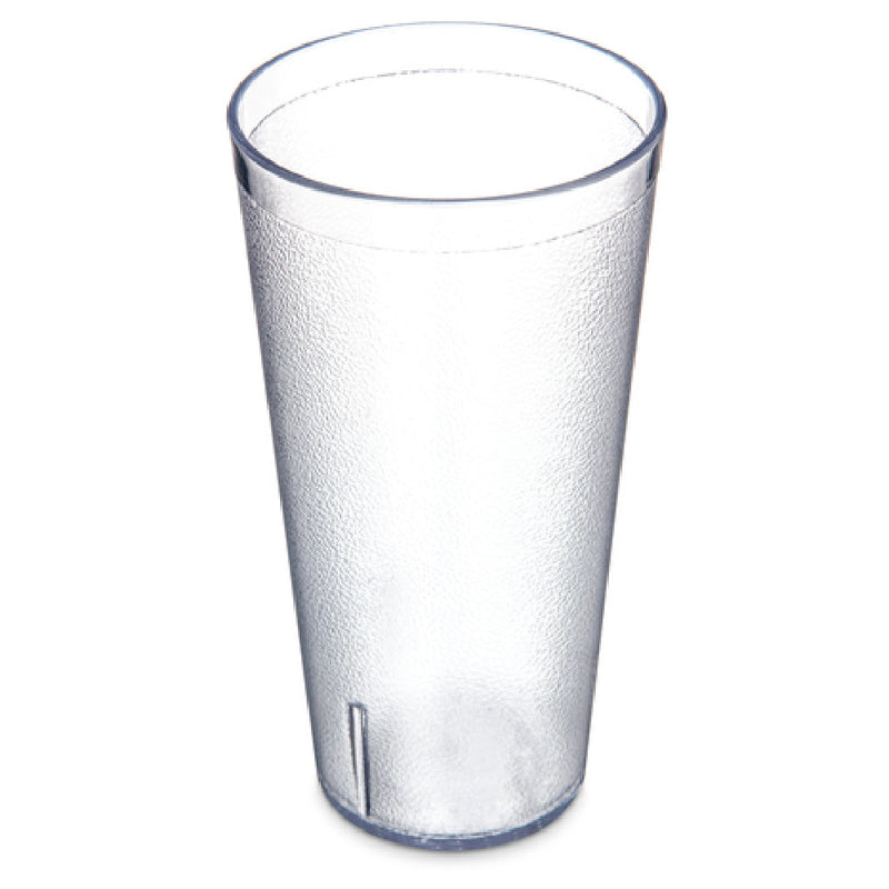 Carlisle 523207 32 Oz Stackable Plastic Tumbler Clear Textured SAN