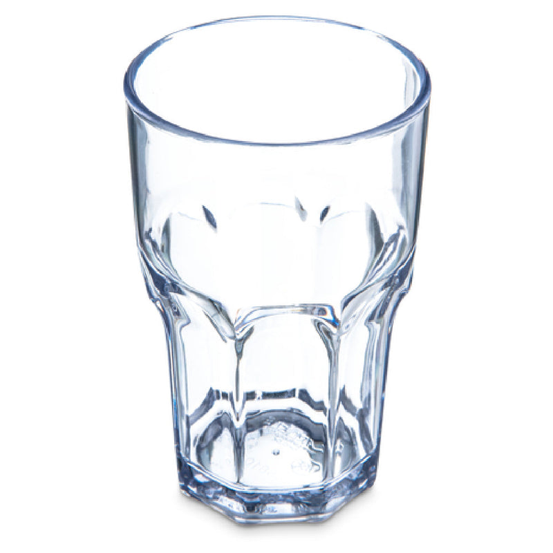 Carlisle 581007 10 Oz Clear Tumbler Dishwasher Safe SAN Faceted Shape 24 Packs