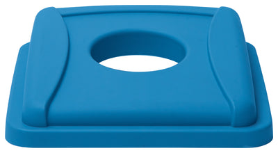 Winco PTCSB-23L 16 Inch Bottle Can Lid Blue Polystyrene Recycle