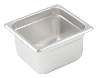 Winco SPJL-604 6-7/8 Inch Steam Table Pan 1/6 Size Anti-Jamming Stainless Steel