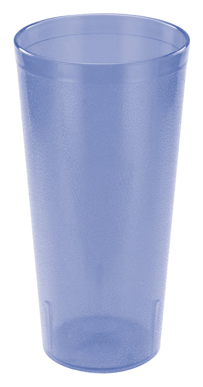 Winco PTP-24B 24 Oz Break-Resistant Pebbled Plastic Tumbler Blue