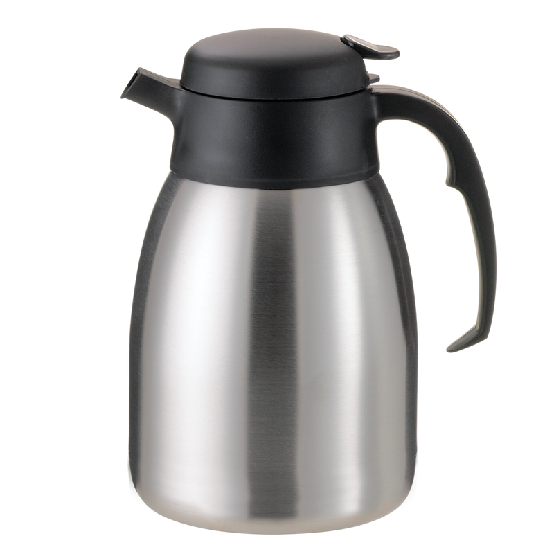 SteelVac® Essential 1.5-Liter Vacuum Insulated Carafe with Push Button Lid in Brushed Stainless and Black