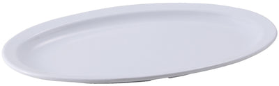 Winco MMPO-1510W 15-1/2 Inch Oval Platter with Narrow Rim Melamine White