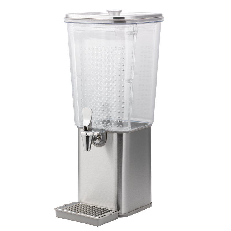 Square Infusion 3-Gallon Stainless Beverage Dispenser in Brushed Stainless