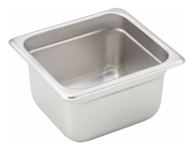 Winco SPJH-604 6-7/8 Inch 1/6 Size Steam Table Pan Anti-jamming Stainless Steel