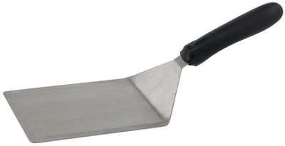 Winco TKP-63 5 Inch Blade Solid Turner with Polypropylene Black Handle Satin Finish