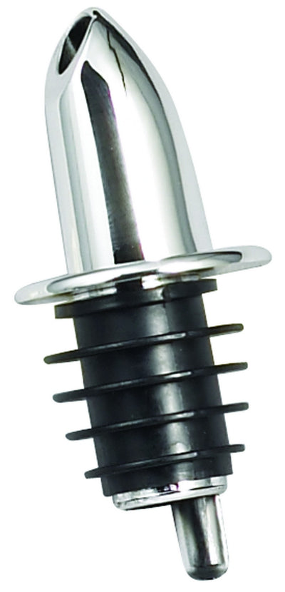 Winco PP-NC Liquor Pourer Fast Flow Plastic Breather Tube Chrome Spout
