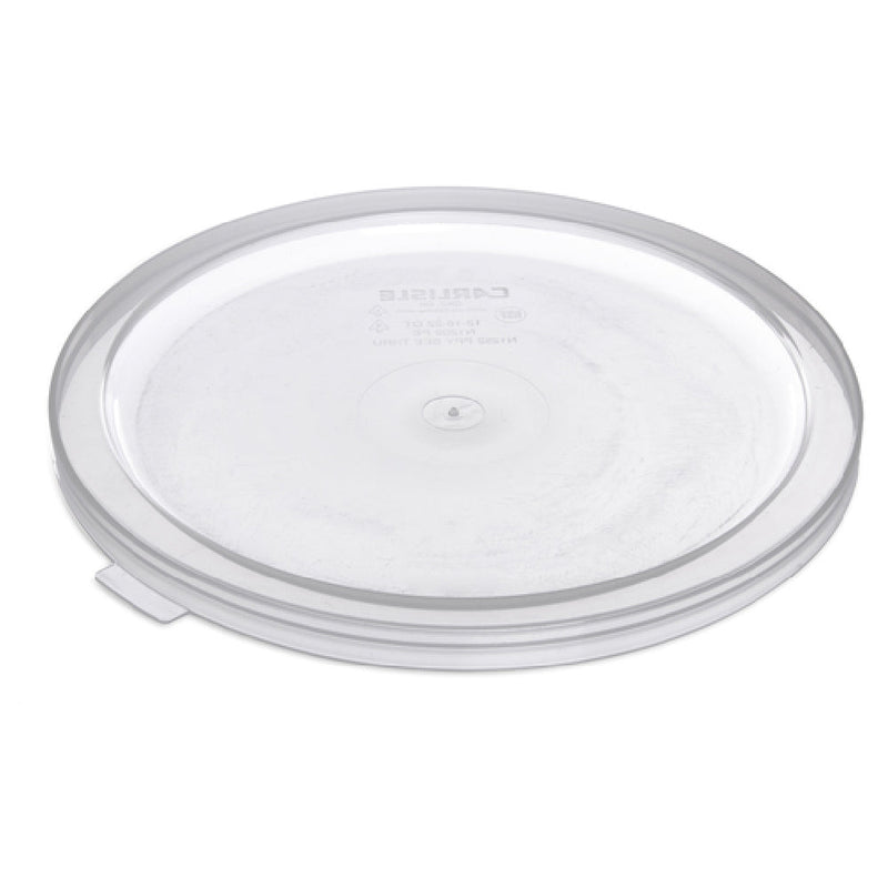 Carlisle 125230 12-18-22 Qt Round Bain Marie Food Storage Lid Polypropylene Clear