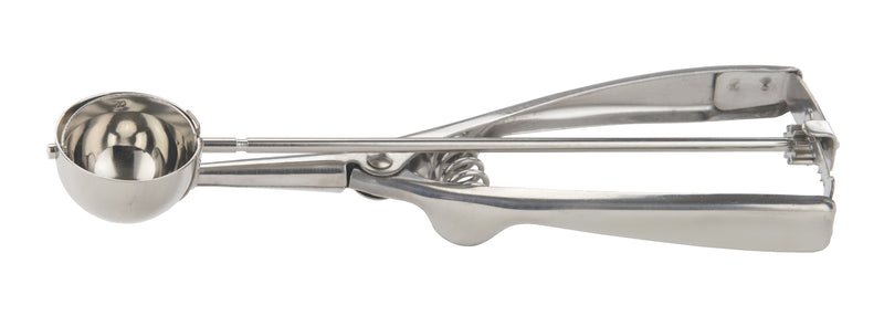 Winco ISS-70 1/2 Oz Disher Round Bowl Stainless Steel with Squeeze Handle
